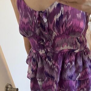 Parker Purple and Pink SILK  Blouse